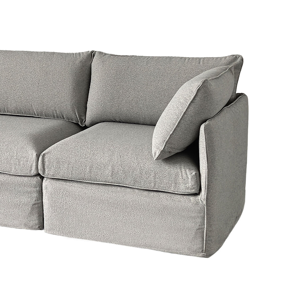 Patio L Shaped Sectional, Grey, Deep Seating with Modular Design