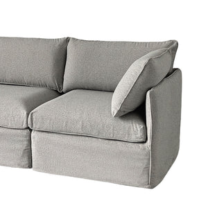 Patio L Shaped Sectional, Grey, Deep Seating with Modular Design
