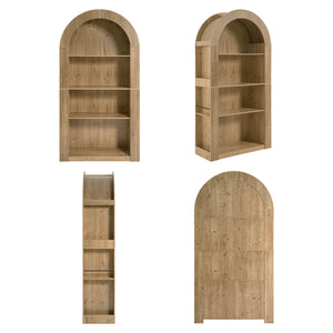 78.74" Tall Arched Bookcase