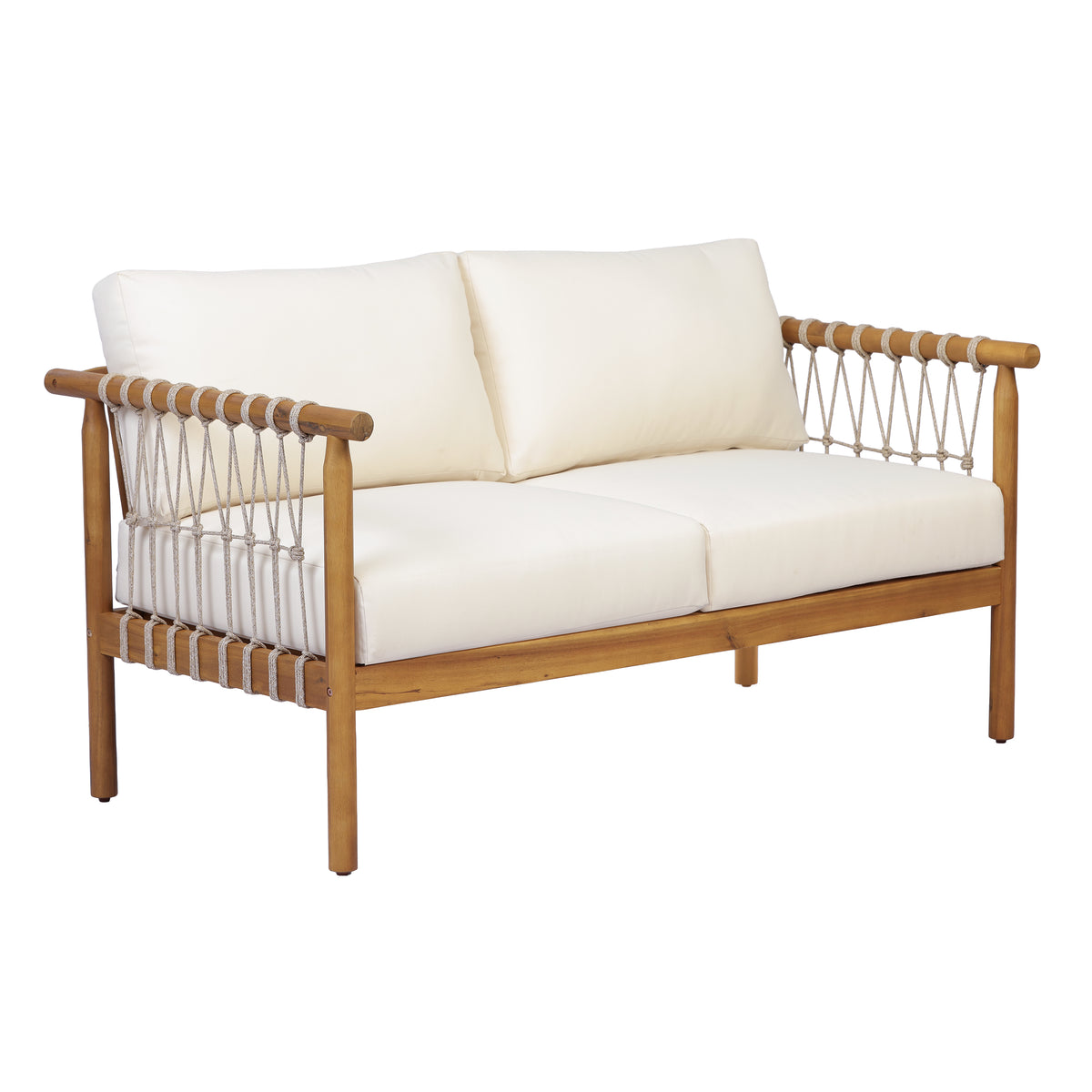 Teak Finish Acacia Wood Patio Seating