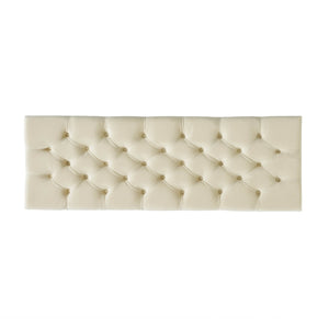 Button Tufted and Diamond Stitched Storage Ottoman