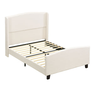 Platform Bed Frame With Tall Headboard And High Footboard