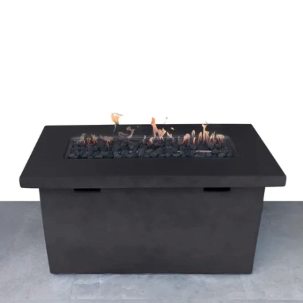 Reinforced Propane Outdoor Fire Pit Table Durable Construction - Charcoal