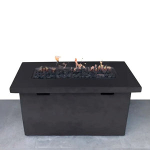 Reinforced Propane Outdoor Fire Pit Table Durable Construction - Charcoal