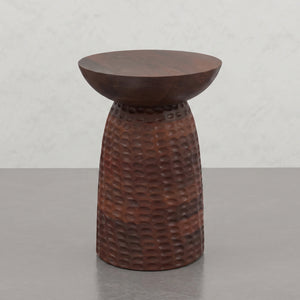 Elmford 13W Round Pedestal Dimple Accent Table