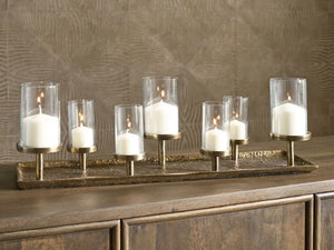 Wallmond - Candle Holder - Antique Brass Finish - Best Buy Furniture