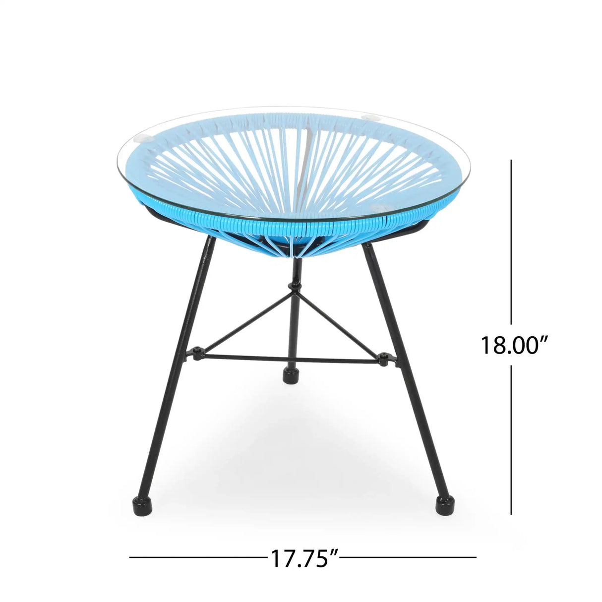 Nusa - Modern Rattan Side Table With Tempered Glass Top - Best Buy Furniture