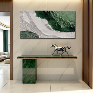 Green Rivers Abstract Wall Art II