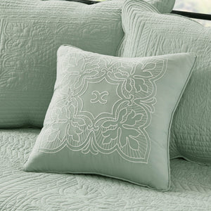 6 Piece Reversible Scalloped Edge Daybed Cover Set - Seafoam