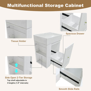 20-Inch Bathroom Vanity with Ceramic Sink and Storage Cabinet