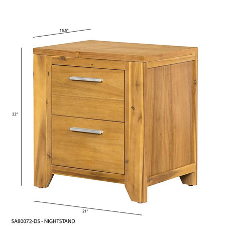 Nightstand - Natural Wood / Brown