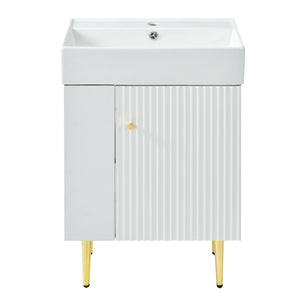 Bathroom Vanity, Combo Cabinet, Bathroom Storage Cabinet, Single Ceramic Sink