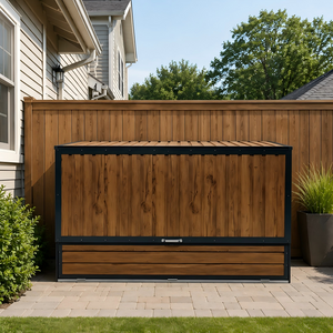 Wood Grain Galvanated Steel Storage Cabinet