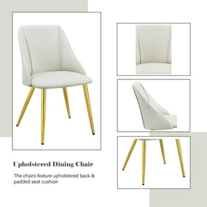 Gaines - Synthetic Leather Side Chair (Set of 2) - White - Best Buy Furniture