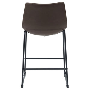Armless Counter Height Stools (Set of 2) - Brown