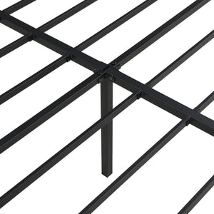 Heavy Duty Queen Size Bed Frame With Quiet Support - Black