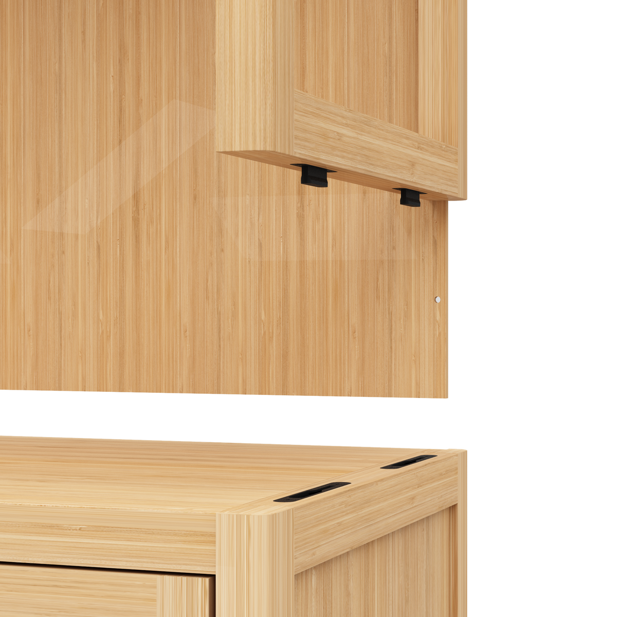Large Capacity Multifunctional Bamboo Storage Cabinet