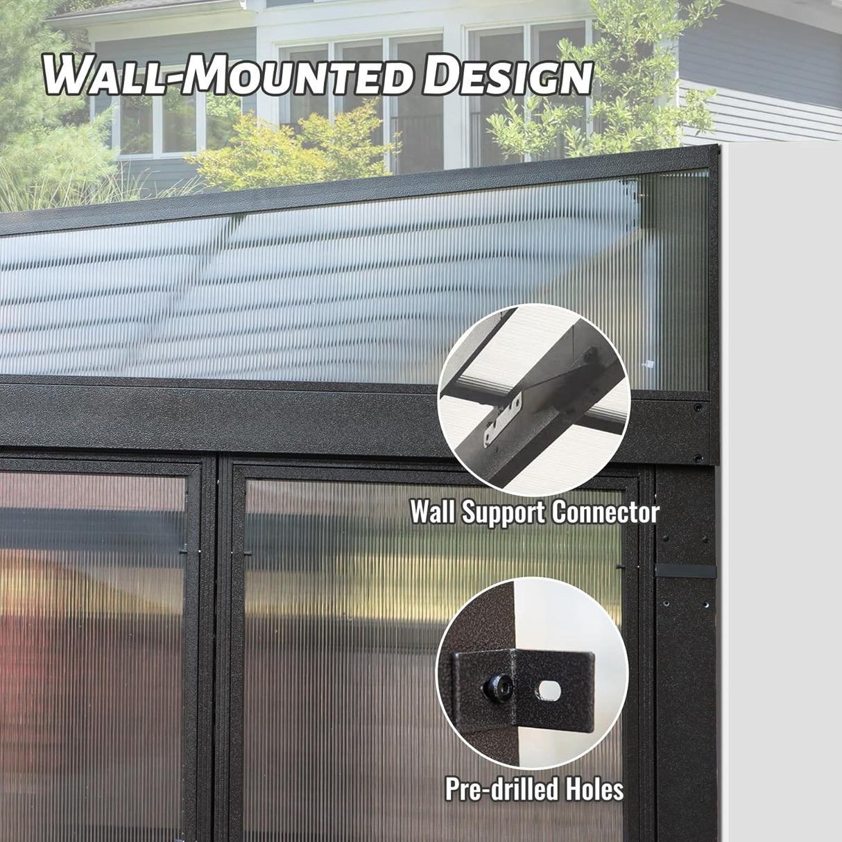 10x12FT All Season Aluminum Sunroom with Detachable Windows