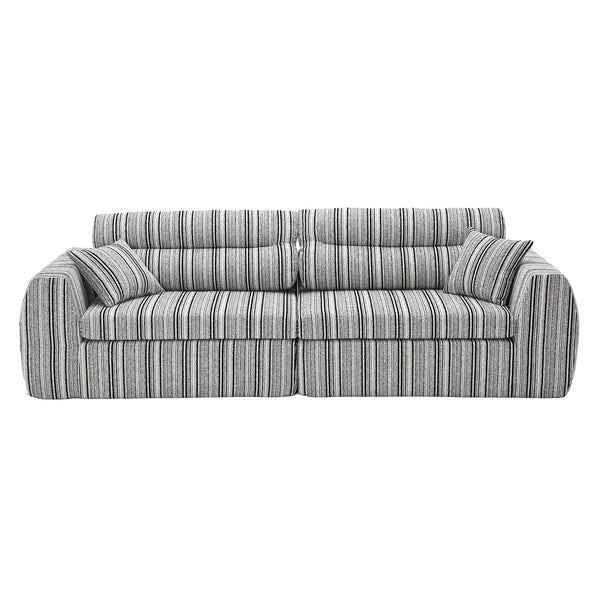 3 Seater, Couch With Throw Pillows For Living Room