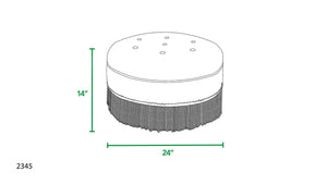 Yolanda - Luxurious Upholstery Round Upholstered Accent Ottoman