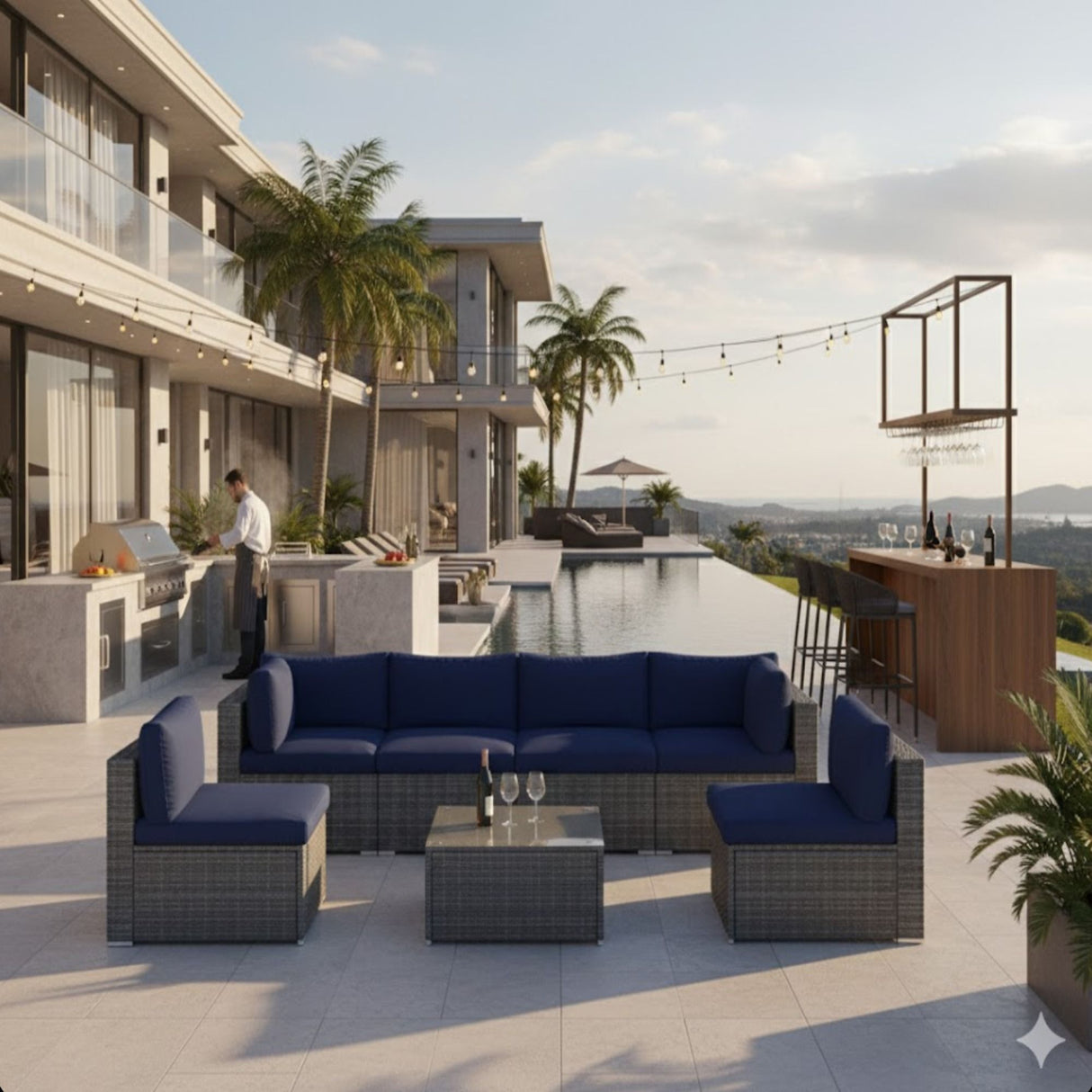 Modern Patio Set With Coffee Table
