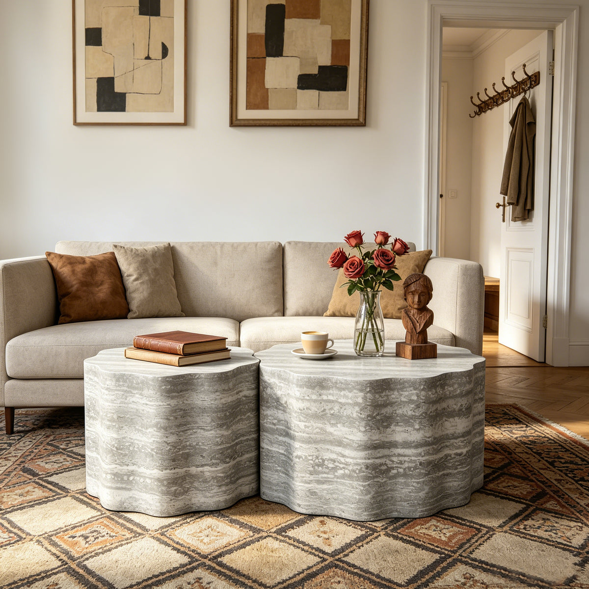 Set of 2 Round Coffee Tables