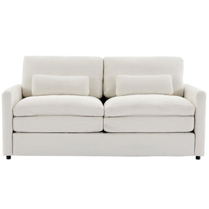 Cozy Upholstered Cushion Loveseat Sofa For Living Room