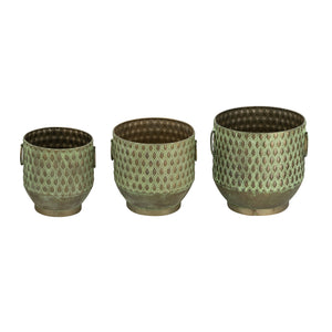 S/3 Textured Planters Set