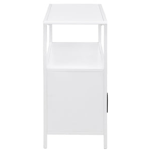 Kenneth - 2 Door Radio Weave Accent Cabinet - White