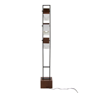 Bento - Contemporary Floor Lamp - Black / Walnut / White