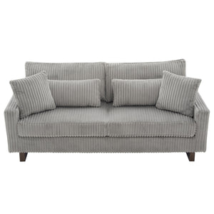 Modern Loveseat Sofa With 4 Pillows