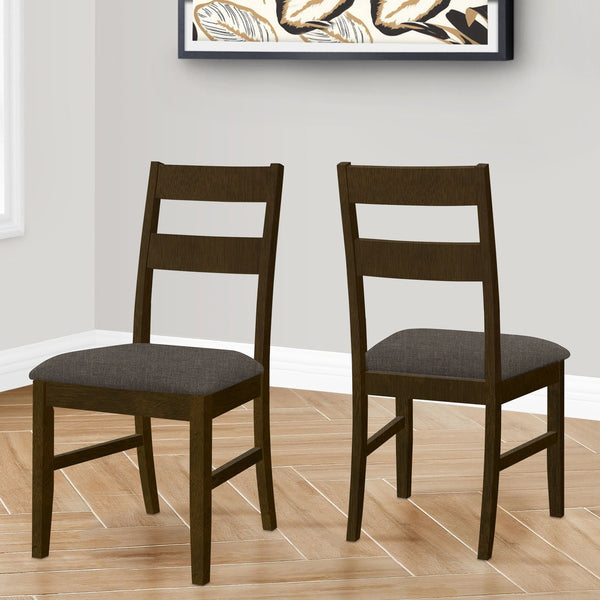 Dining Chair, Upholstered, Side, Dining Room, Transitional (Set of 2) - Brown - Best Buy Furniture