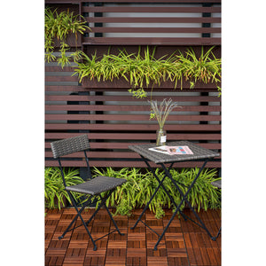 Interlocking Deck Tiles Checker Pattern, Square Acacia Hardwood Outdoor Flooring For Patio, Bancony, Pool Side