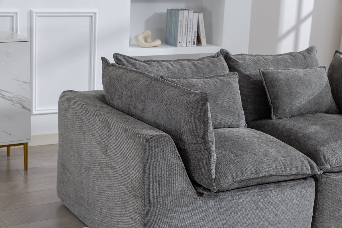 74.8" Width Cloud Couch Oversized Modular Sectional Sofa