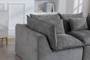 74.8" Width Cloud Couch Oversized Modular Sectional Sofa