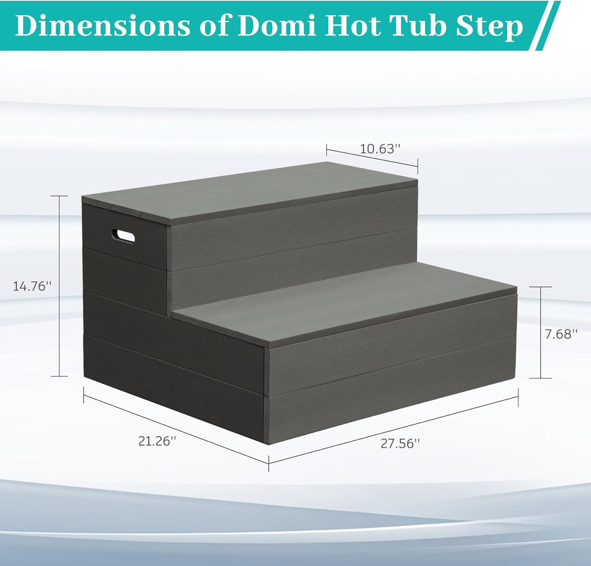 Hot Tub Steps, Universal Spa & Hot Tub Step, Heavy Duty Aluminum Spa Steps