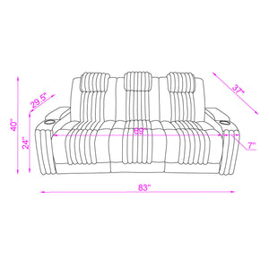 Duran - Power Reclining Sofa With Power Headrest