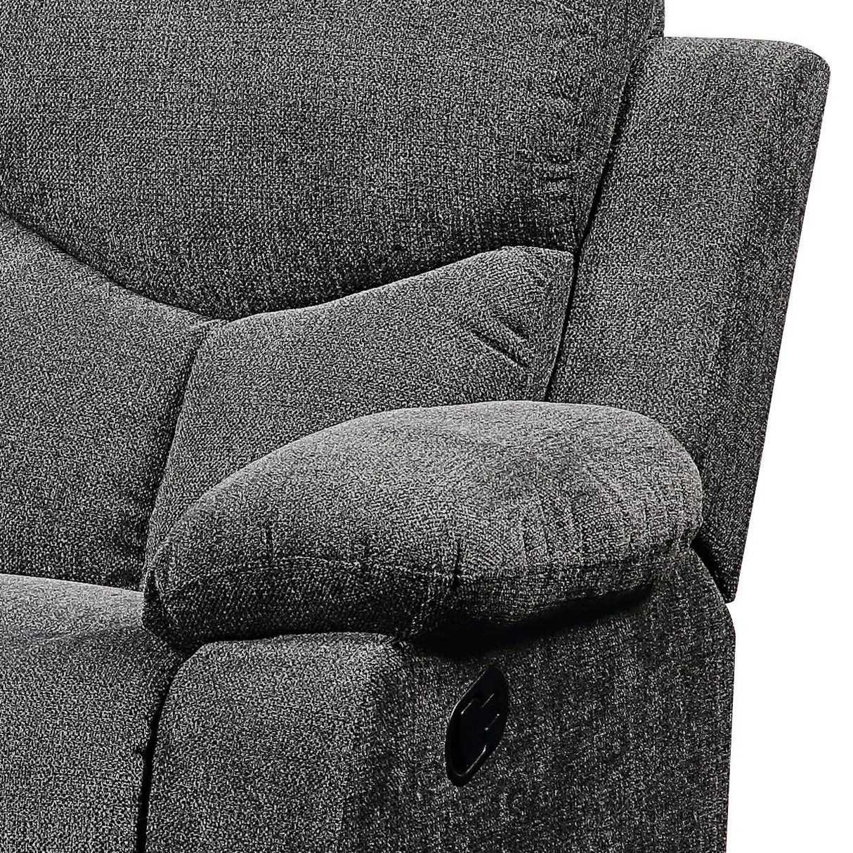 Kalen - Chenille Sofa With Drop Down Table - Gray - Best Buy Furniture