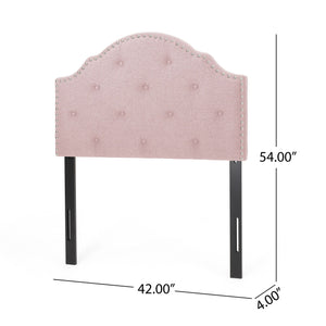 Flanner - Contemporary Fabric Upholstered Twin Headboard - Blush - Best Buy Furniture