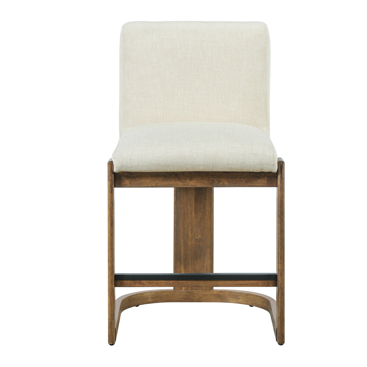 Modern Bar Stools Set of 2, 24" Solid Wood Counter Height Barstools
