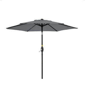 Umbrella With Crank Lift & Tilt, UV-Resistant Canopy For Patio