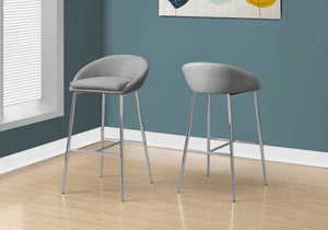 Bar Stool, Bar Height, Contemporary & Modern (Set of 2) - Gray - Best Buy Furniture