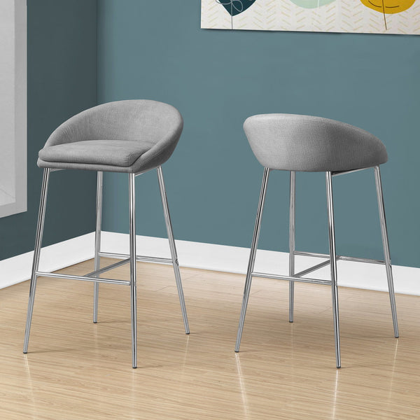 Bar Stool, Bar Height, Contemporary & Modern (Set of 2) - Gray - Best Buy Furniture