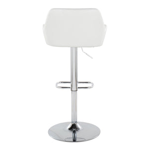 Daniella - Contemporary Adjustable Barstool With Swivel With Rounded Rectangle Footrest (Set of 2)