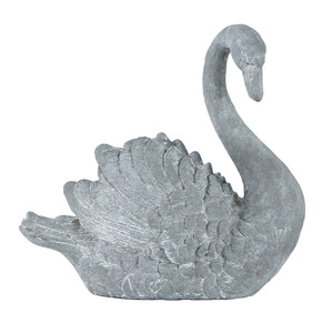 16.5x9x15.5" Mgo Swan Planter
