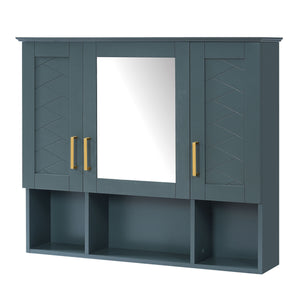 Modern Wall Mounted Medicine Cabinet With Adjustable Shelves, Soft Close Doors, High Define Mirror