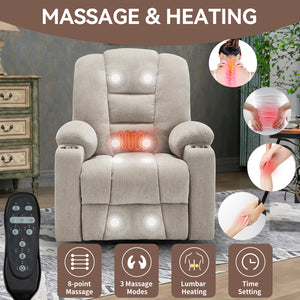 Power Lift Recliner Chair with Massage and Heat