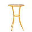 Outdoor Side Table With Tile Mosaic Table Top - Yellow - Best Buy Furniture