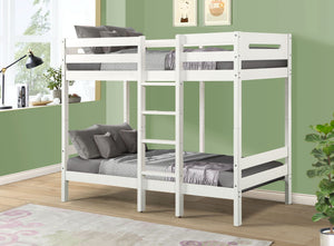 Esin - Twin Twin Bunk Bed - White - Best Buy Furniture