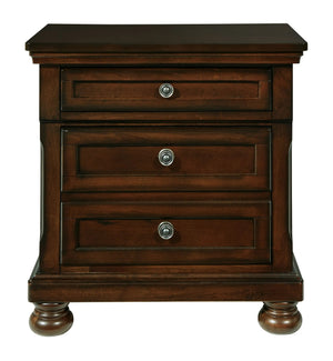 Porter - Two Drawer Night Stand - Dark Brown - Best Buy Furniture